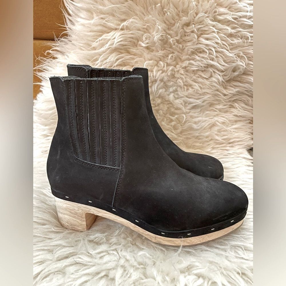 LOFT CLOG BOOTIES IN BLACK SUEDE 8.5 - Picture 3 of 8